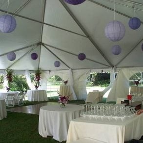 Weddings at Settlers Inn a reception tent