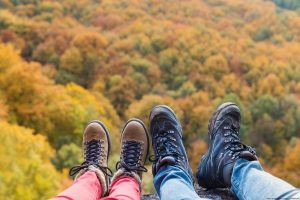 Hiking is a great way to see Pocono Mountains Fall Foliage